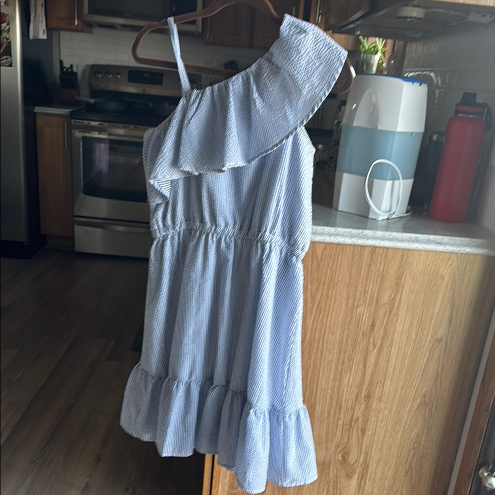 Blue Asymmetrical Dress